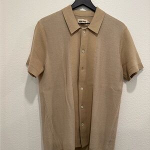 Taylor Stitch Men's Beige Short Sleeve Shirt